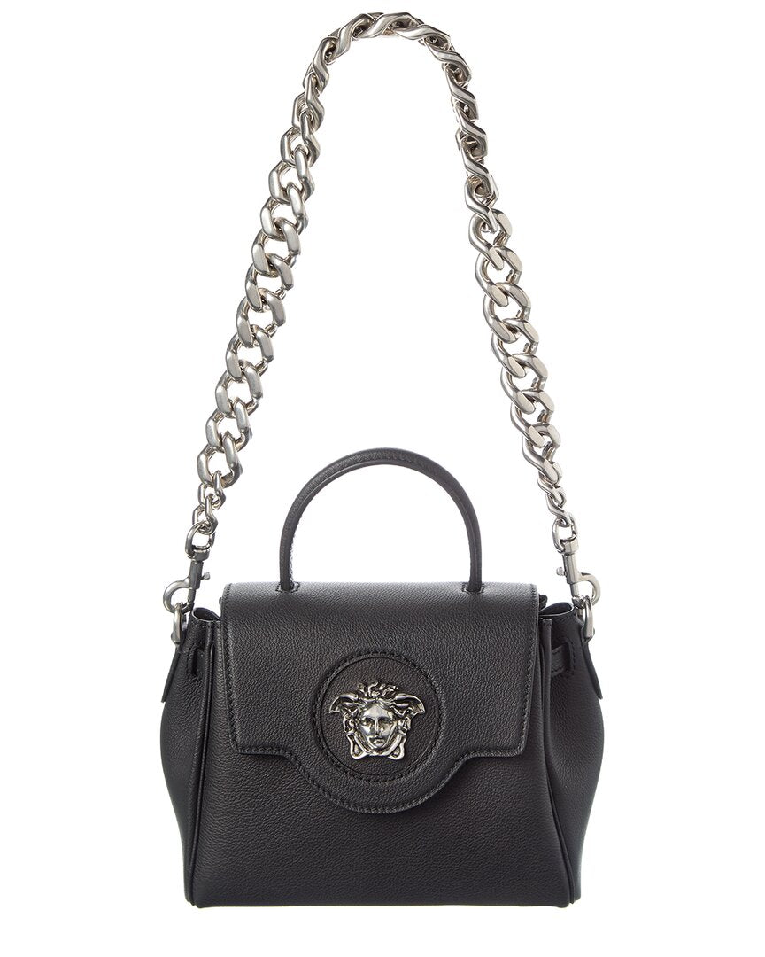 Versace La Medusa Leather Shoulder Bag