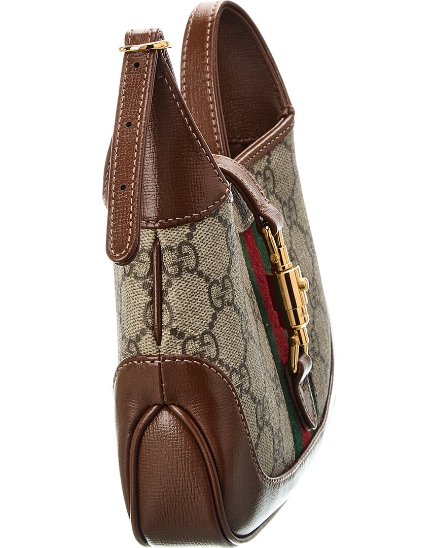 Gucci Jackie 1961 Mini Gg Supreme Canvas & Leather Shoulder Bag