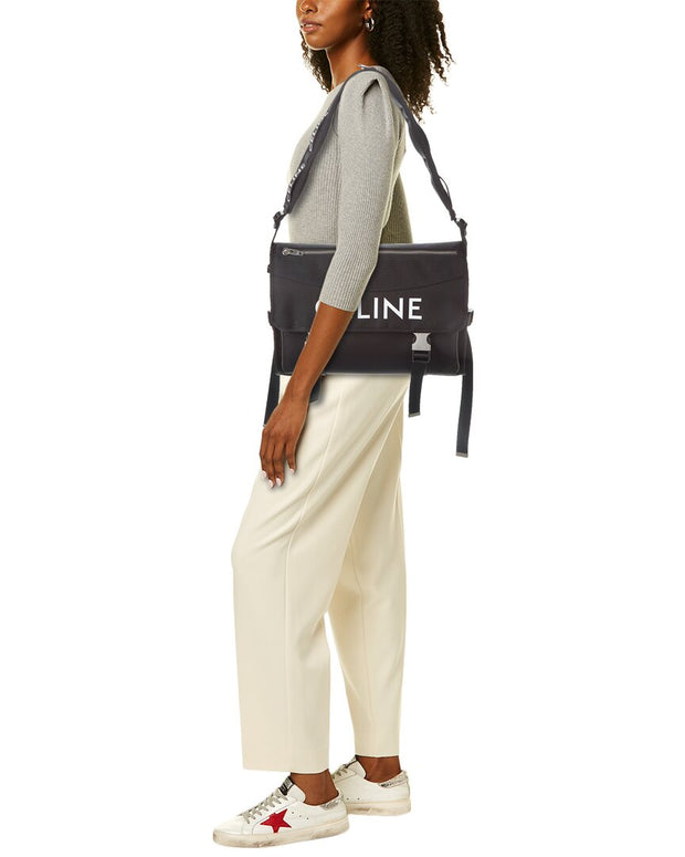 Celine Large Nylon Shoulder Bag