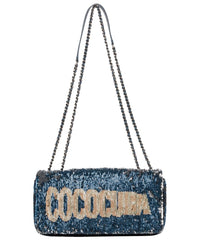 Chanel Chanel Navy Blue Coco Sequins Canvas Chanel Paris-Cuba Coco Sequins Cuba Flap,