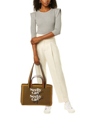 See By Chloé See By Girl Un Jour Canvas & Leather Tote