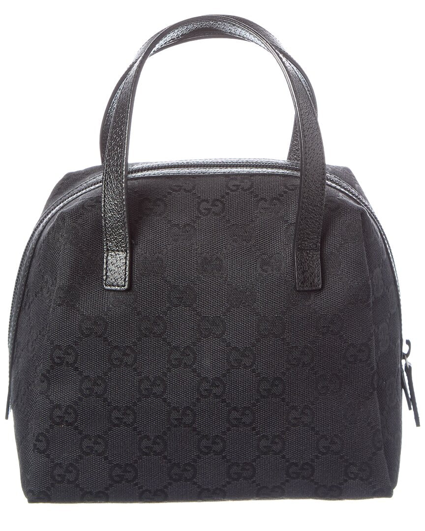 Gucci Gucci Black Gg Canvas & Leather Balthus Cosmetic Pouch (Authentic Pre-Loved)