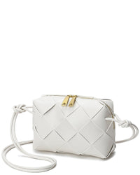 Tiffany & Fred Paris Woven Leather Top Handle Crossbody