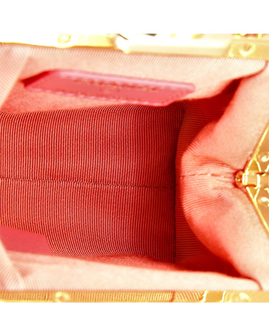 Chanel Chanel Pink Tweed Quilted Canvas Kisslock Frame Clutch Crossbody, Never Carried