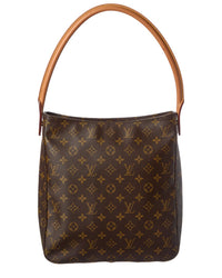 Louis Vuitton Louis Vuitton Brown Monogram Coated Canvas Looping Gm (Authentic Pre-Loved)