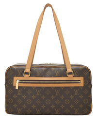 Louis Vuitton Louis Vuitton Brown Monogram Coated Canvas & Vachetta Leather Cite Gm (Authentic