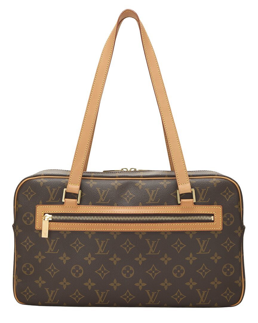 Louis Vuitton Louis Vuitton Brown Monogram Coated Canvas & Vachetta Leather Cite Gm (Authentic