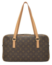 Louis Vuitton Louis Vuitton Brown Monogram Coated Canvas & Vachetta Leather Cite Gm (Authentic