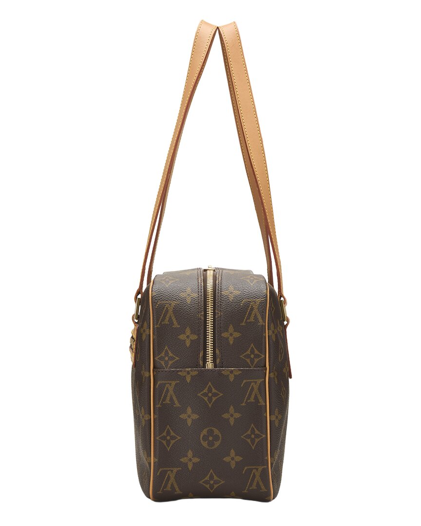 Louis Vuitton Louis Vuitton Brown Monogram Coated Canvas & Vachetta Leather Cite Gm (Authentic