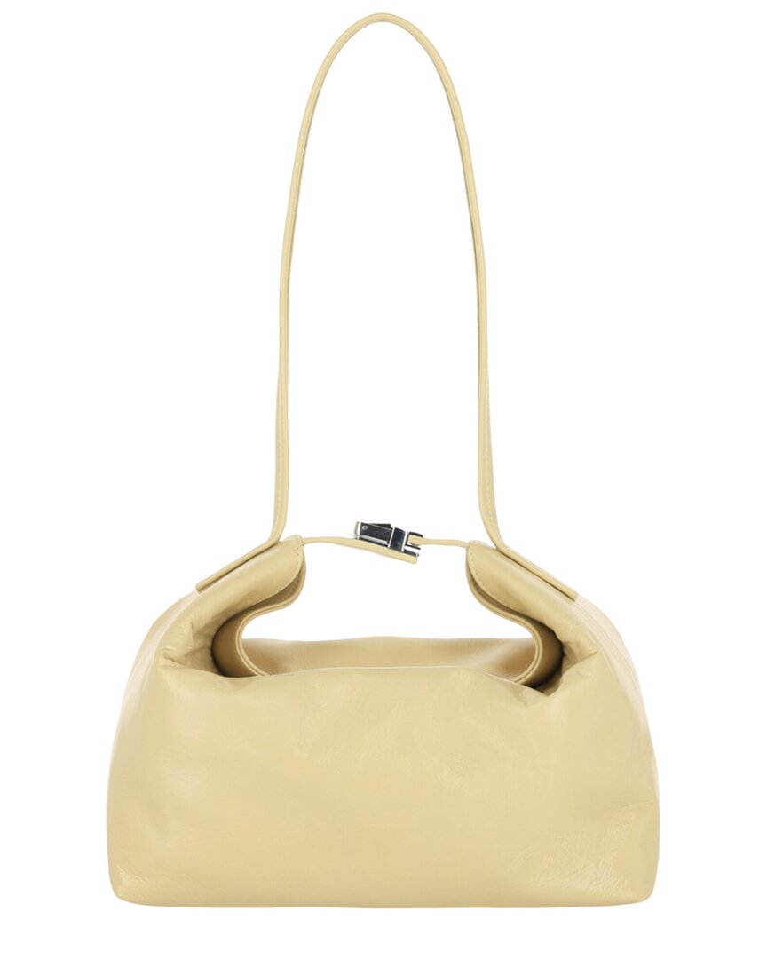 By Far Bea Creased Leather Shoulder Bag