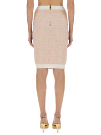 Balmain Women Tweed Midi Skirt
