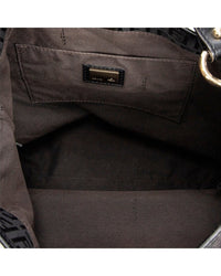FENDI Fendi Black Zucchino Canvas Front Pocket Hobo (Authentic Pre-Loved)