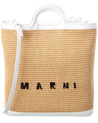 Marni Tropicalia Leather-Trim Tote