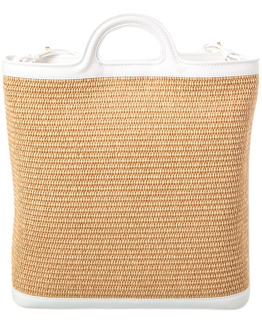Marni Tropicalia Leather-Trim Tote