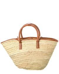 Jacquemus Jacquemus Le Panier Soli Palm & Leather Tote, Brown