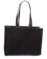 Ferragamo Logo Medium Canvas & Leather Tote