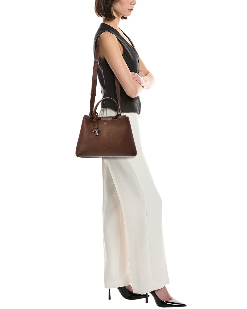 TOD's Tod's T Lock Small Leather Tote