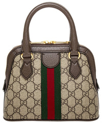 Gucci Ophidia Mini Gg Supreme Canvas & Leather Top Handle Bag