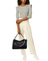 Ferragamo Medium Flap Leather Tote