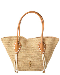 Christian Louboutin Christian Louboutin Venus Raffia & Leather Tote