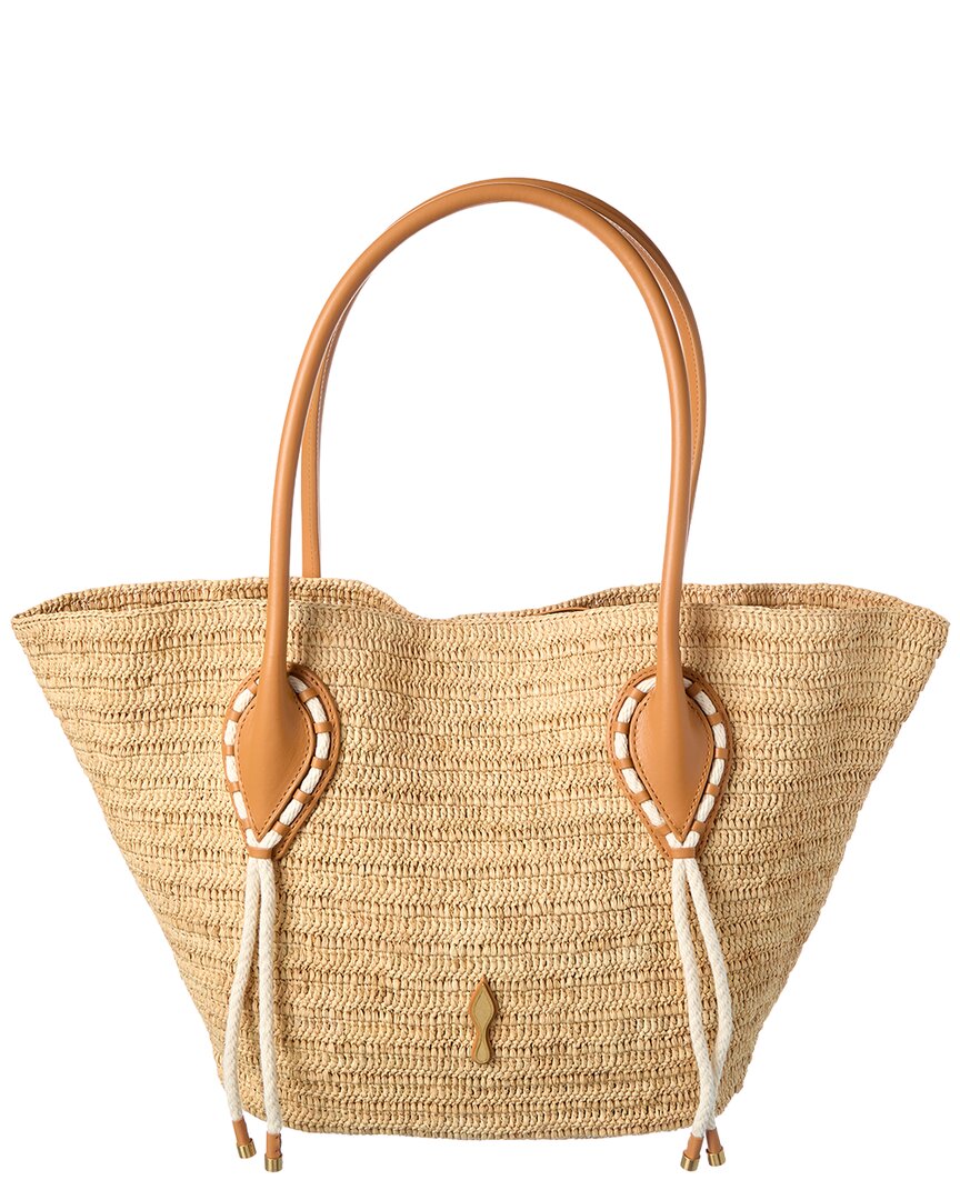 Christian Louboutin Christian Louboutin Venus Raffia & Leather Tote