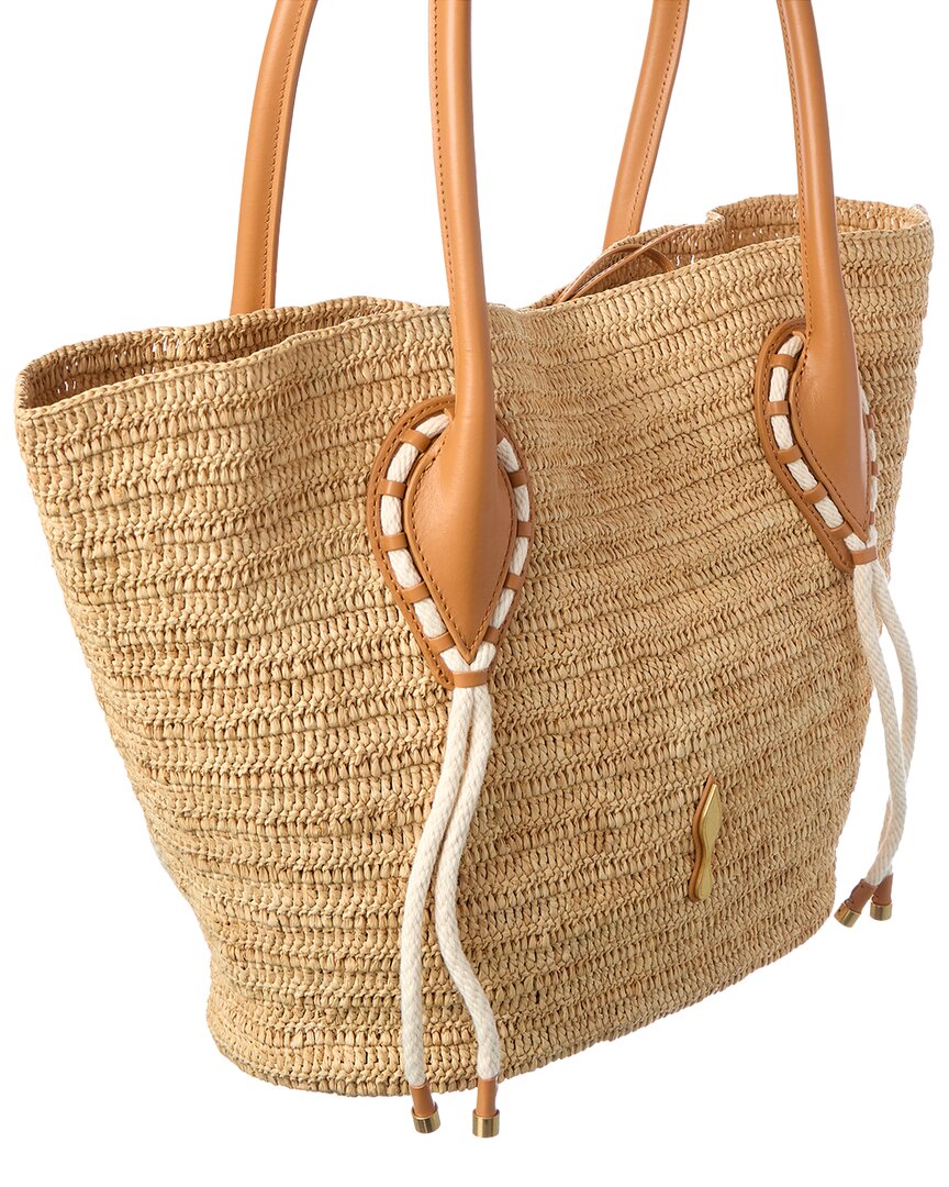 Christian Louboutin Christian Louboutin Venus Raffia & Leather Tote
