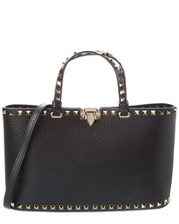 Valentino Rockstud Small Grainy Leather Tote