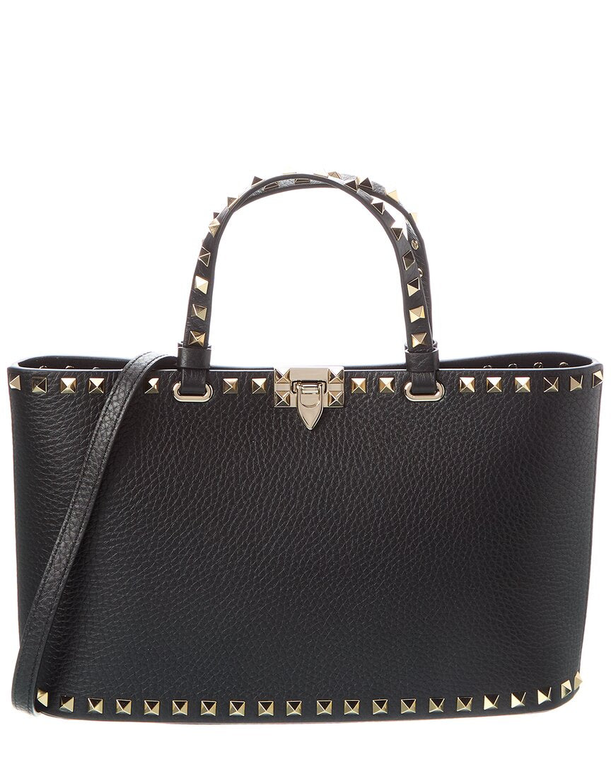 Valentino Rockstud Small Grainy Leather Tote