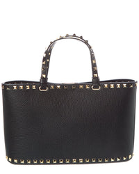 Valentino Rockstud Small Grainy Leather Tote