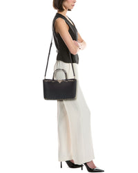 Valentino Rockstud Small Grainy Leather Tote