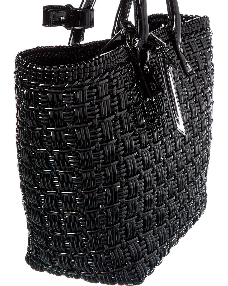 BALENCIAGA　BISTRO Balenciaga Black XL Giant Bistro Basket Tote Bag