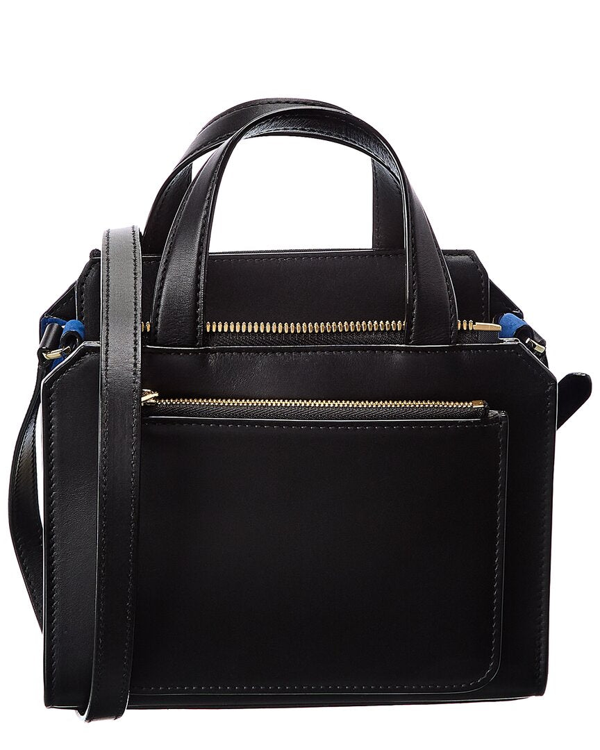 Valextra Passepartout Mini Leather Tote Black ONE SIZE
