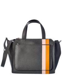 Valextra Passepartout Medium Leather Tote Grey Multi ONE SIZE