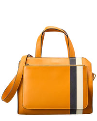 Valextra Passepartout Medium Leather Tote Orange ONE SIZE