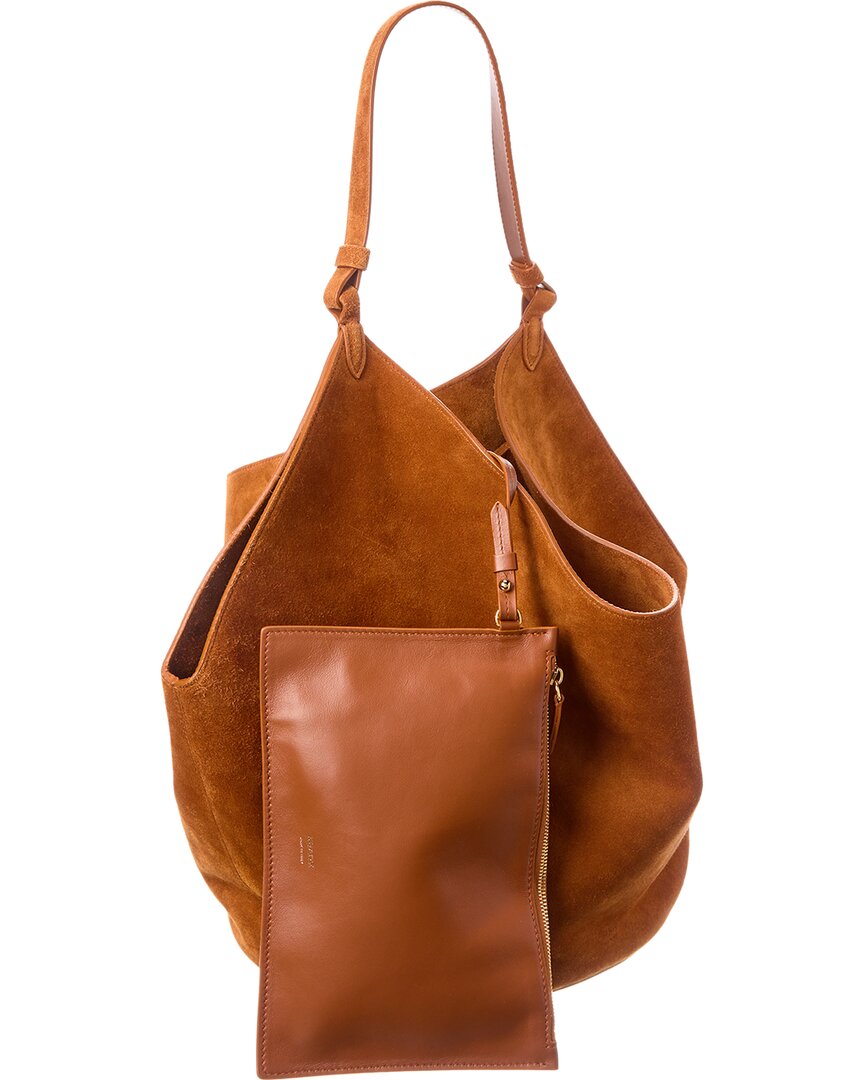 Khaite Lotus Medium Suede Tote