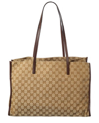 Gucci Londra Large Gg Canvas & Leather Tote