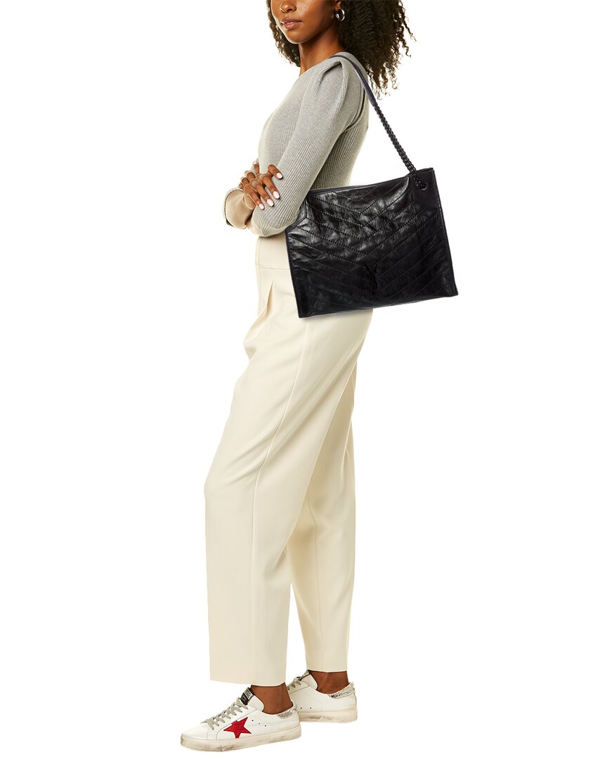 Saint Laurent Niki Medium Leather Tote