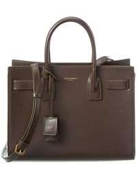 Saint Laurent Sac De Jour Baby Leather Tote ONE SIZE Brown Multi