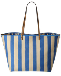 FENDI Fendi Roll Large Reversible Leather-Trim Tote