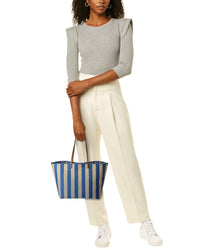 FENDI Fendi Roll Large Reversible Leather-Trim Tote