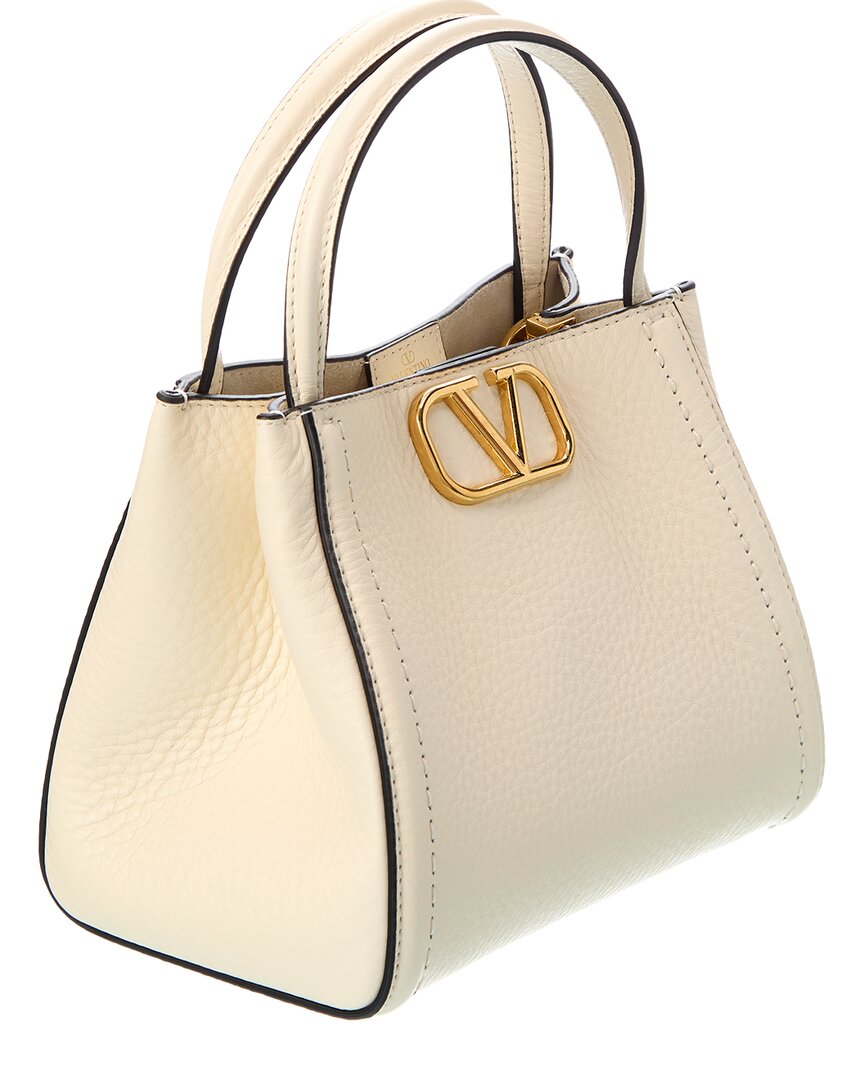 Valentino Valentino Vlogo Leather Tote