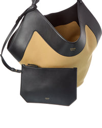 Khaite Lotus Medium Canvas & Leather Tote