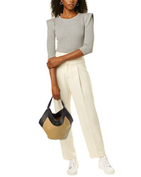 Khaite Lotus Medium Canvas & Leather Tote