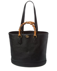 Gucci Diana Medium Leather Tote ONE SIZE Black
