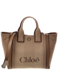 Chloé Chloé Small Canvas & Leather Tote