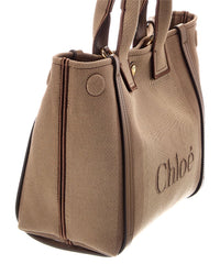 Chloé Chloé Small Canvas & Leather Tote