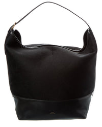 Toteme Wool & Leather Tote Black ONE SIZE
