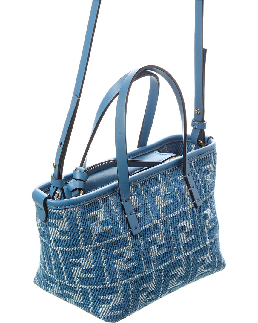 Fendi Roll Mini Ff Jacquard & Leather Tote – Bluefly
