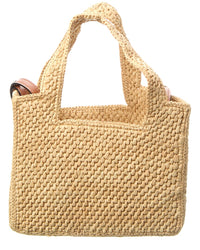 Loewe Font Mini Raffia Tote