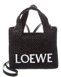 Loewe Dnu Inv Loewe Font Mini Raffia Tote